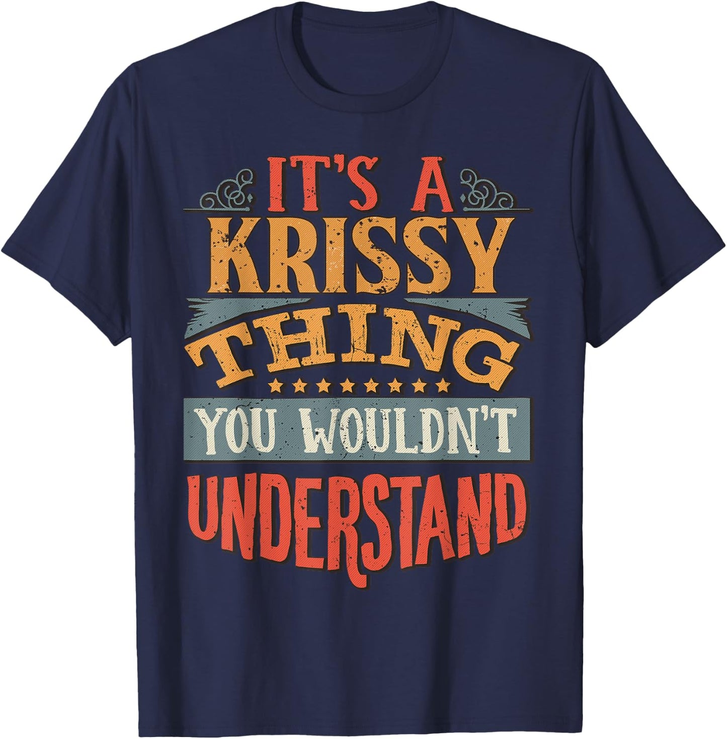 Krissy Name T-Shirt - T-Shirt | Navy