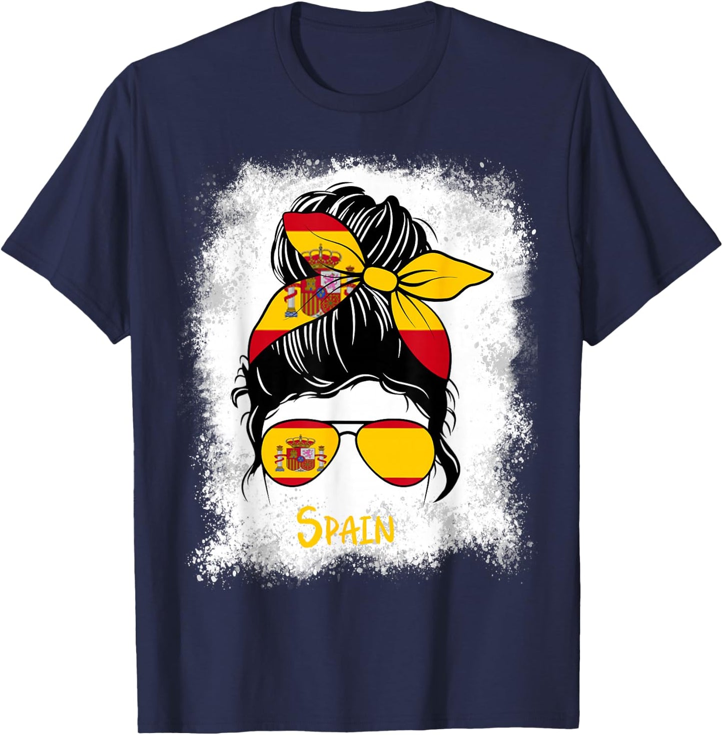 España Bleached Spain Spanish Girl Woman T-Shirt - T-Shirt | Navy