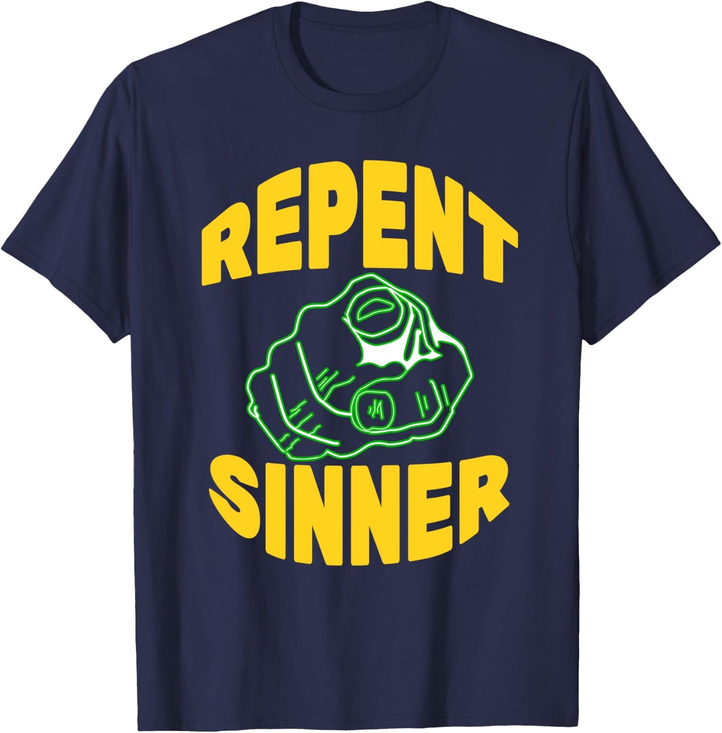 Repent Sinner T-Shirt - T-Shirt | Navy