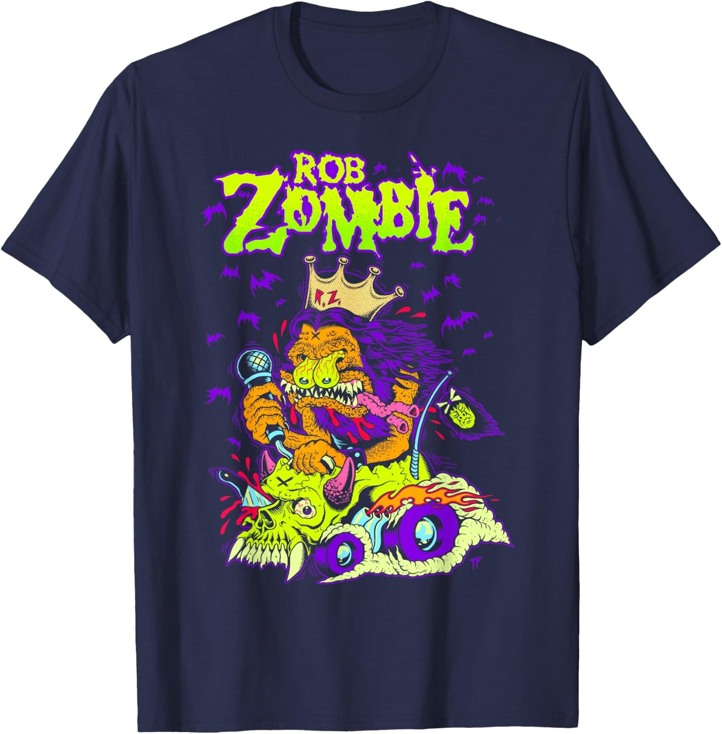 Rob Zombie – King Freak T-Shirt - T-Shirt | Navy
