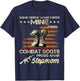 Some Heros Wear Capes Mine Wears Combat Boots Army Stepmom T-Shirt - T-Shirt | Navy