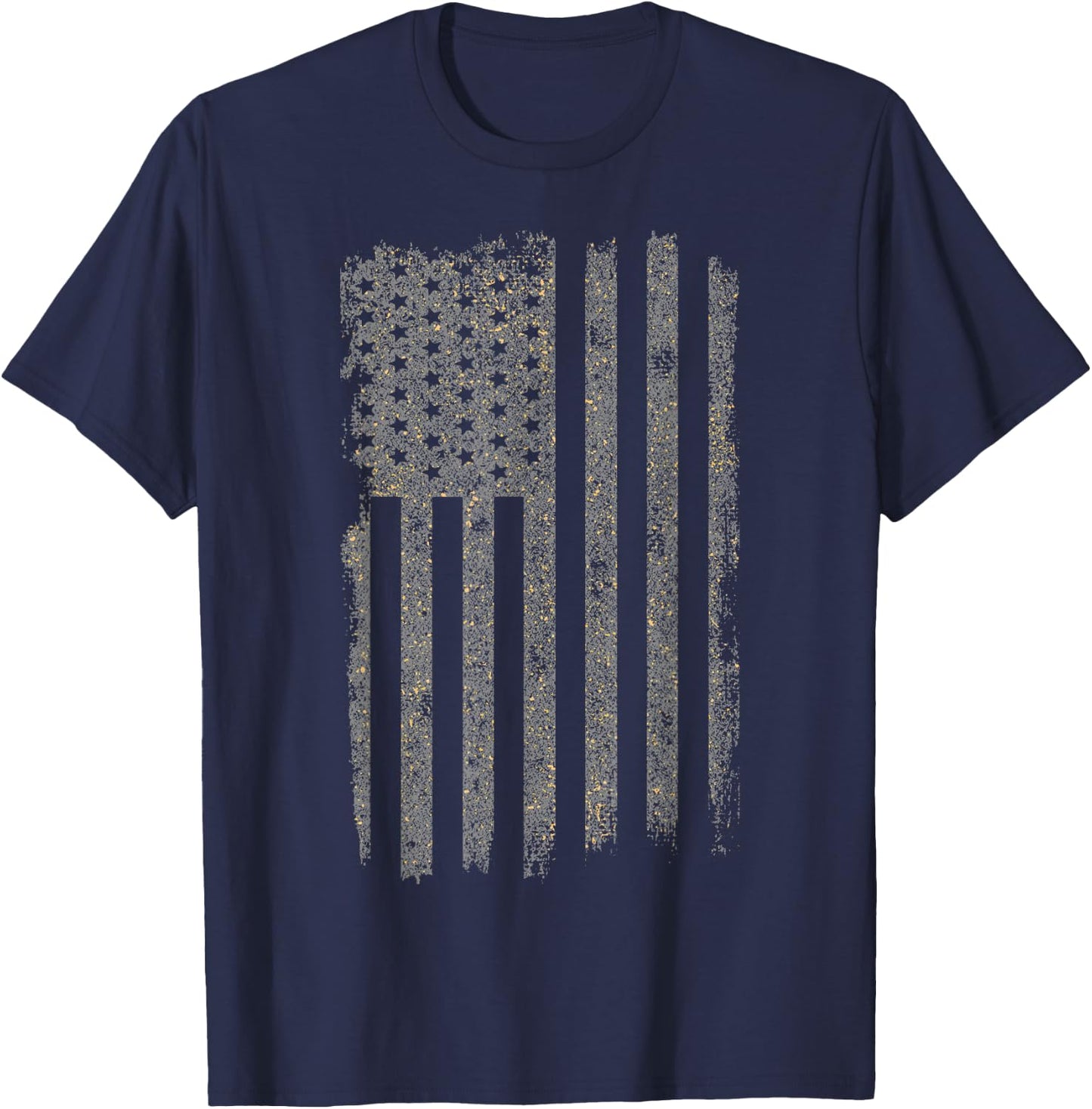 American Flag Vintage Patriotic Distressed USA Flag T-Shirt - T-Shirt | Navy