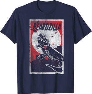 Beardzilla Bearded Dragon Pet Funny Lizard T-Shirt - T-Shirt | Navy