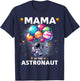 Mama of the Astronaut Space Theme First Birthday Party T-Shirt - T-Shirt | Navy