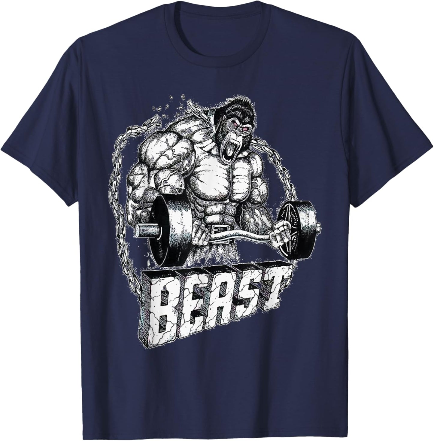 Chained Beast Gorilla T-Shirt - T-Shirt | Navy