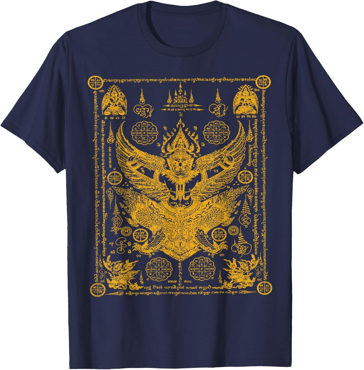 Thailand Sak Yant Tattoo Magical Thai Tattoos Thailand Gift T-Shirt - T-Shirt | Navy