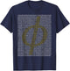 Nerdy Vintage Phi Digits Golden Ratio Fibonacci Math Teacher T-Shirt - T-Shirt | Navy