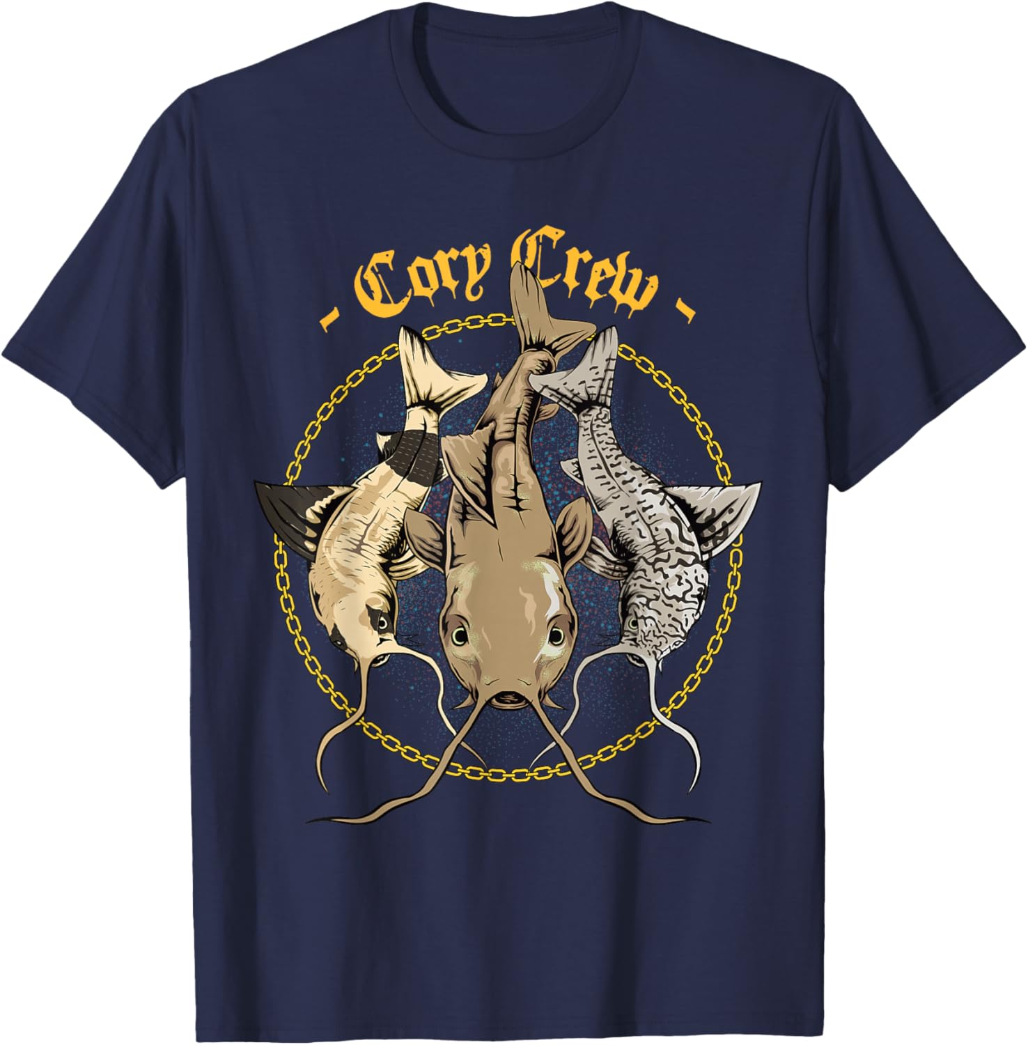 Corydora Catfish - "Cory Crew" T-Shirt - T-Shirt | Navy