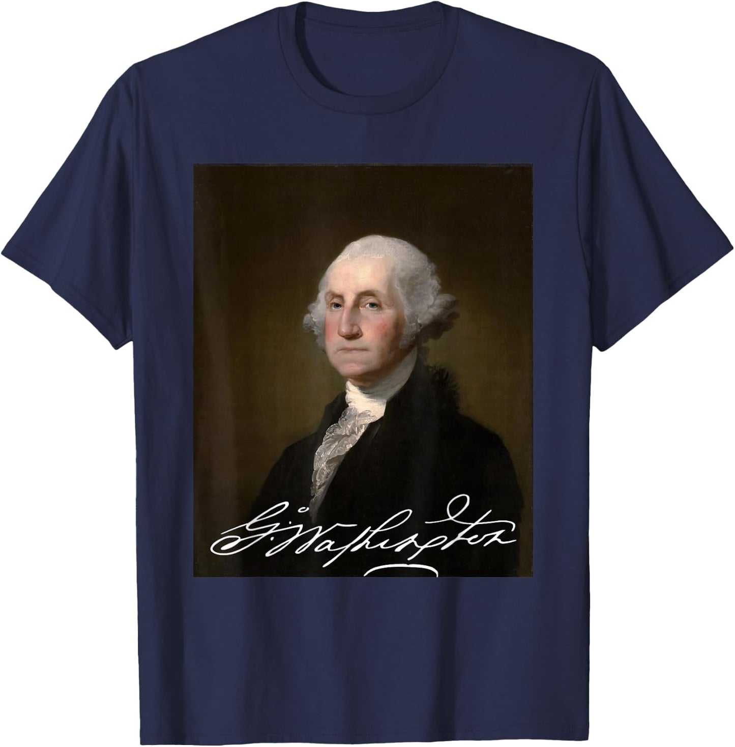 George Washington 1st President of the United States July 4 T-Shirt - T-Shirt | Navy