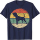 Circular Retro Beagle Owner Gift Tricolor Beagle Dad Mom T-Shirt - T-Shirt | Navy