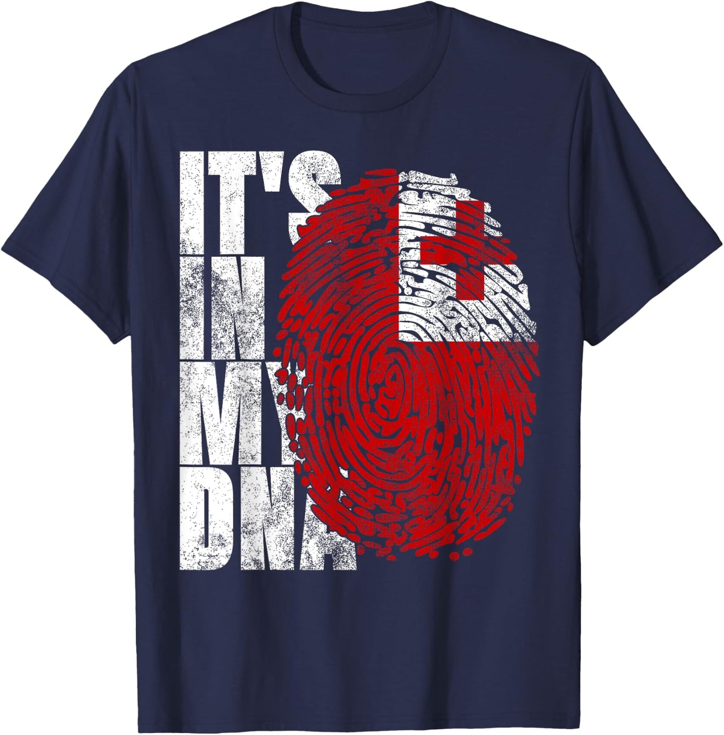 It's In My DNA Tonga Graphic Women Tongan Flag T-Shirt - T-Shirt | Navy