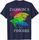 Nerdy Darwin's Finches Evolution Science Biology Teacher T-Shirt - T-Shirt | Navy