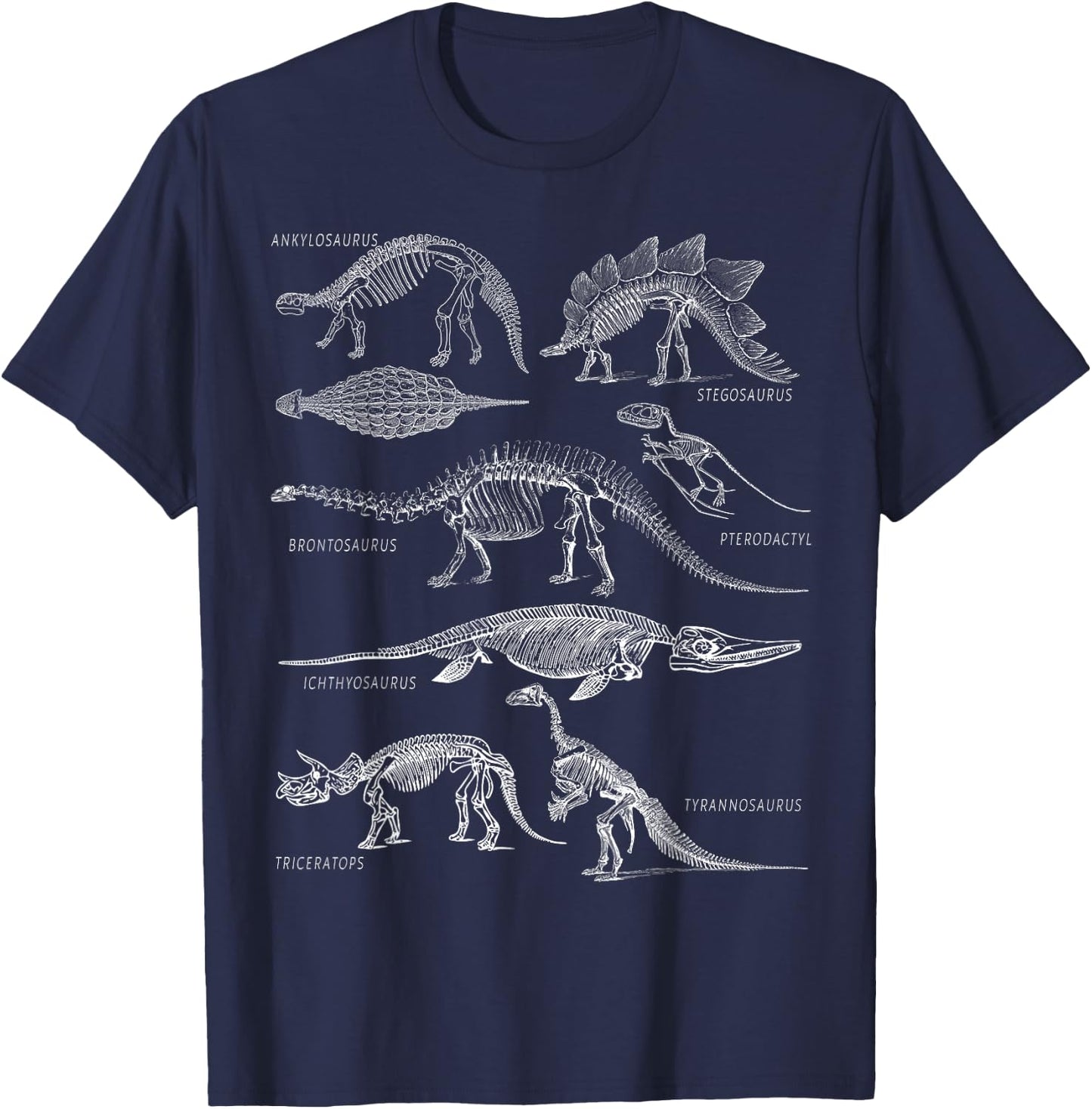 Dinosaur Skeleton Clothing Dinosaurs Paleontology Alt Art T-Shirt - T-Shirt | Navy