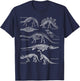 Dinosaur Skeleton Clothing Dinosaurs Paleontology Alt Art T-Shirt - T-Shirt | Navy