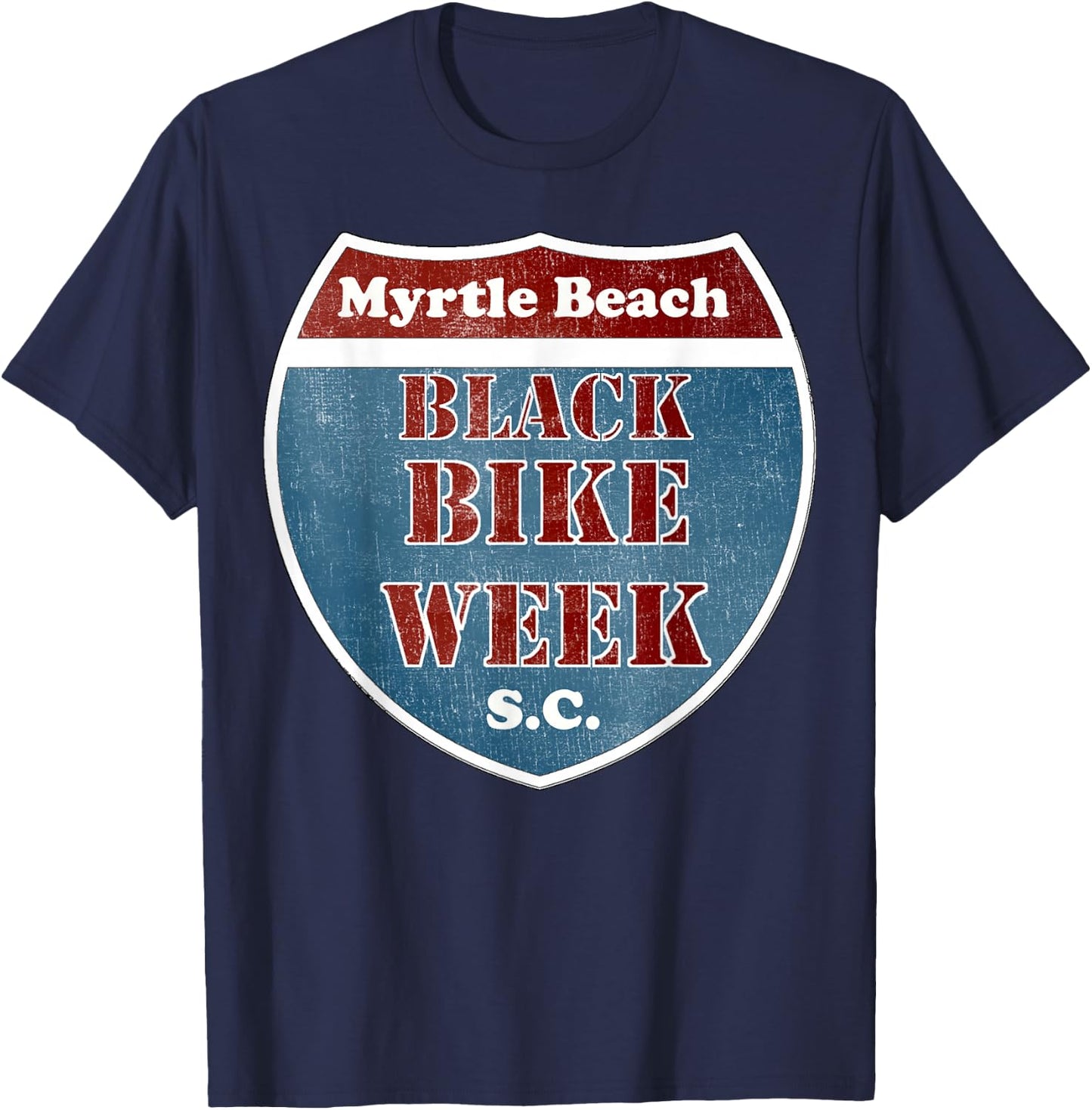 Official Black Bike Week T-Shirt - T-Shirt | Navy