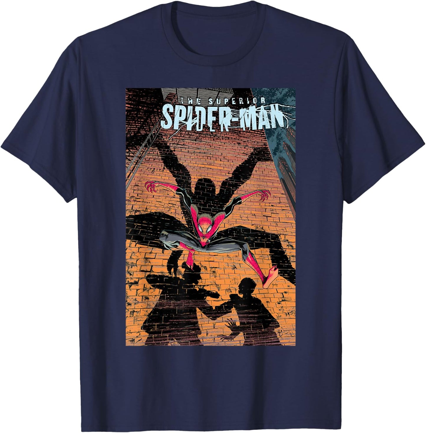 Marvel Superior Spider-Man Feat. Doctor Strange Comic Cover T-Shirt - T-Shirt | Navy
