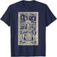 King Pakals Maya Antique Carved Spaceship T-Shirt - T-Shirt | Navy