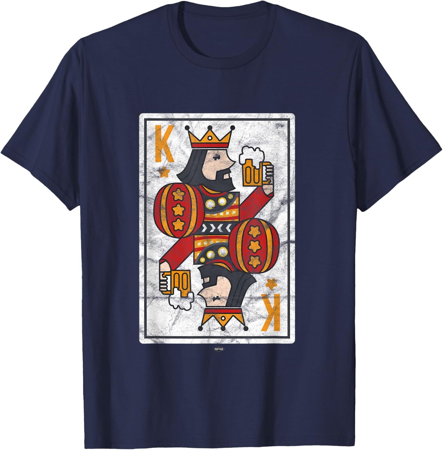 Cool Poker I King of Hearts I Royal Flush Beer Shirt T-Shirt - T-Shirt | Navy