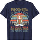 Pisces Girl The Soul Of A Witch Vintage Birthday T-Shirt - T-Shirt | Navy