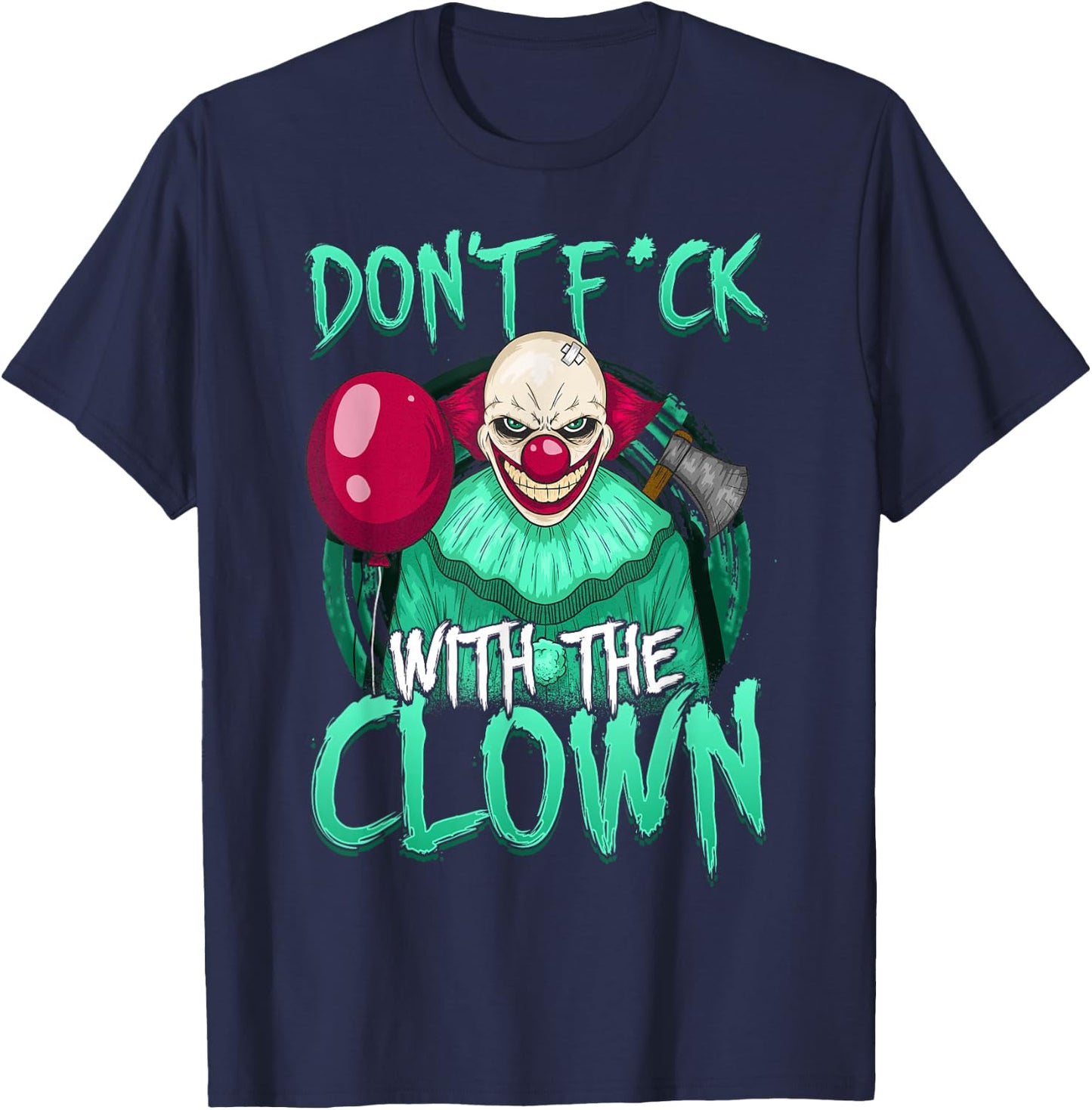Evil Scary Clown Horror Lovers T-Shirt - T-Shirt | Navy