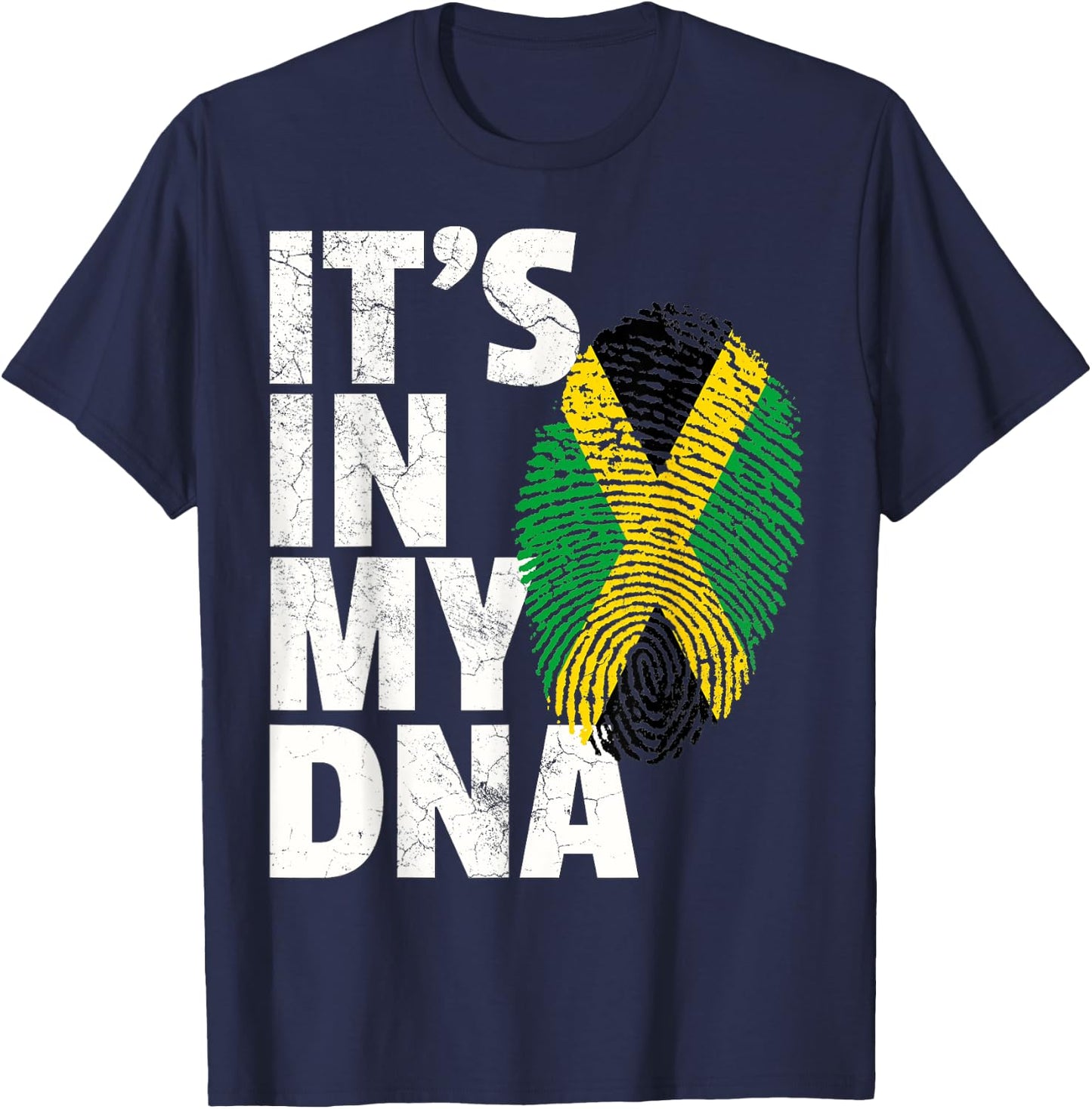 IT'S IN MY DNA Jamaica Flag Jamaican Pride Men Women Kids T-Shirt - T-Shirt | Navy