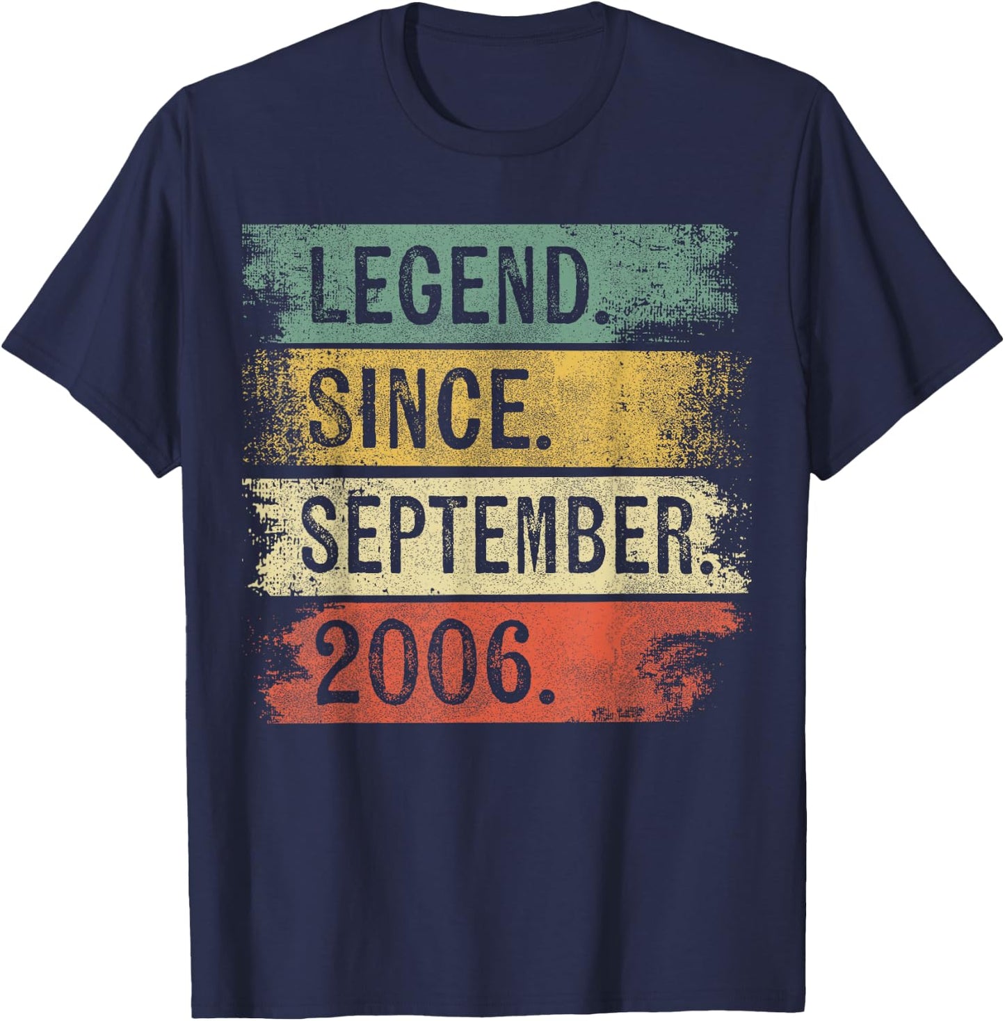 Legend Since September 2006 Birthday T-Shirt - T-Shirt | Navy