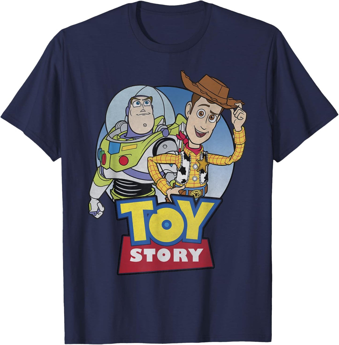 Disney Pixar Toy Story Buzz and Woody Movie Logo T-Shirt - T-Shirt | Navy