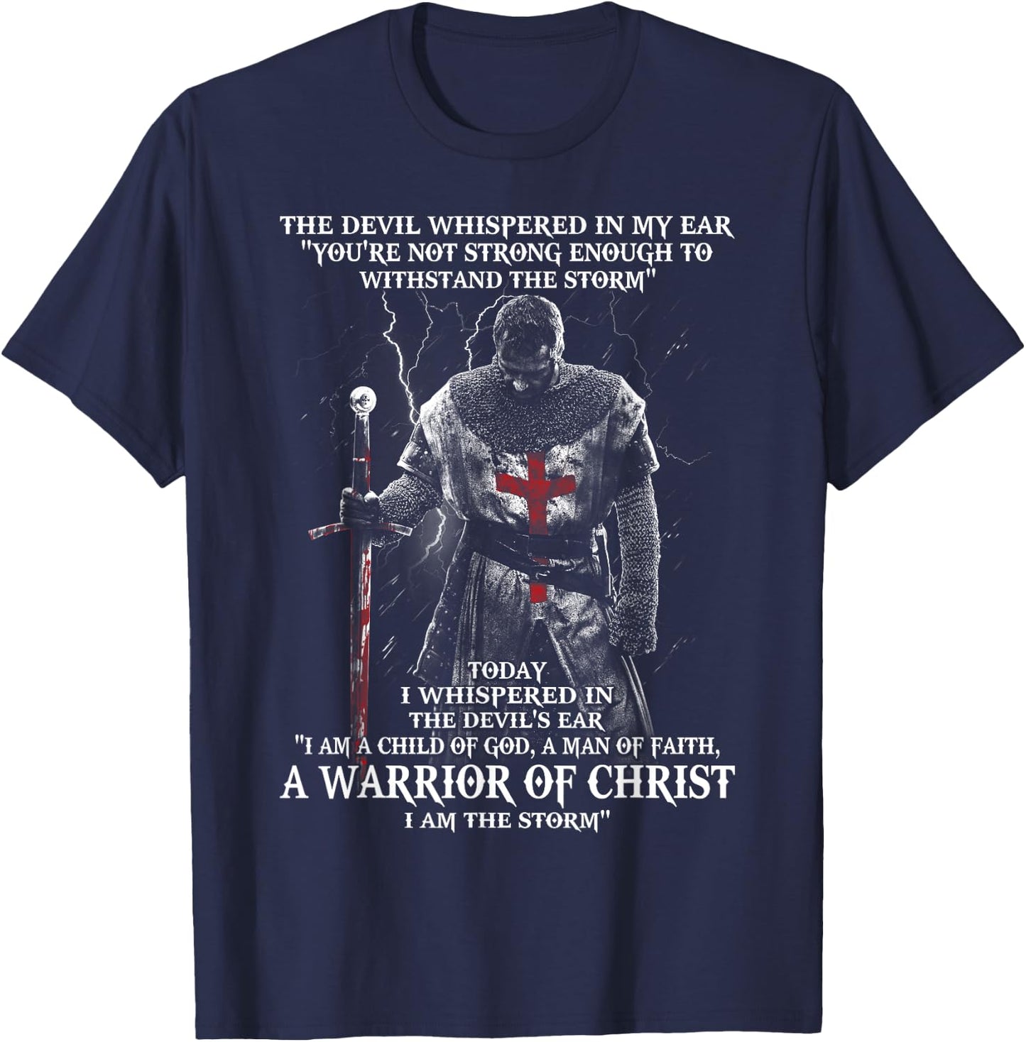 A Warrior of christ T-Shirt - T-Shirt | Navy