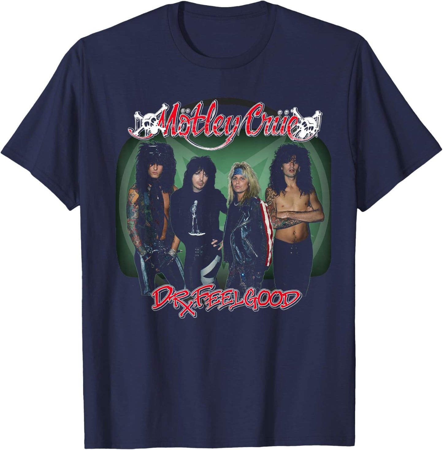Mötley Crüe - Dr Feelgood Photo Small T-Shirt - T-Shirt | Navy