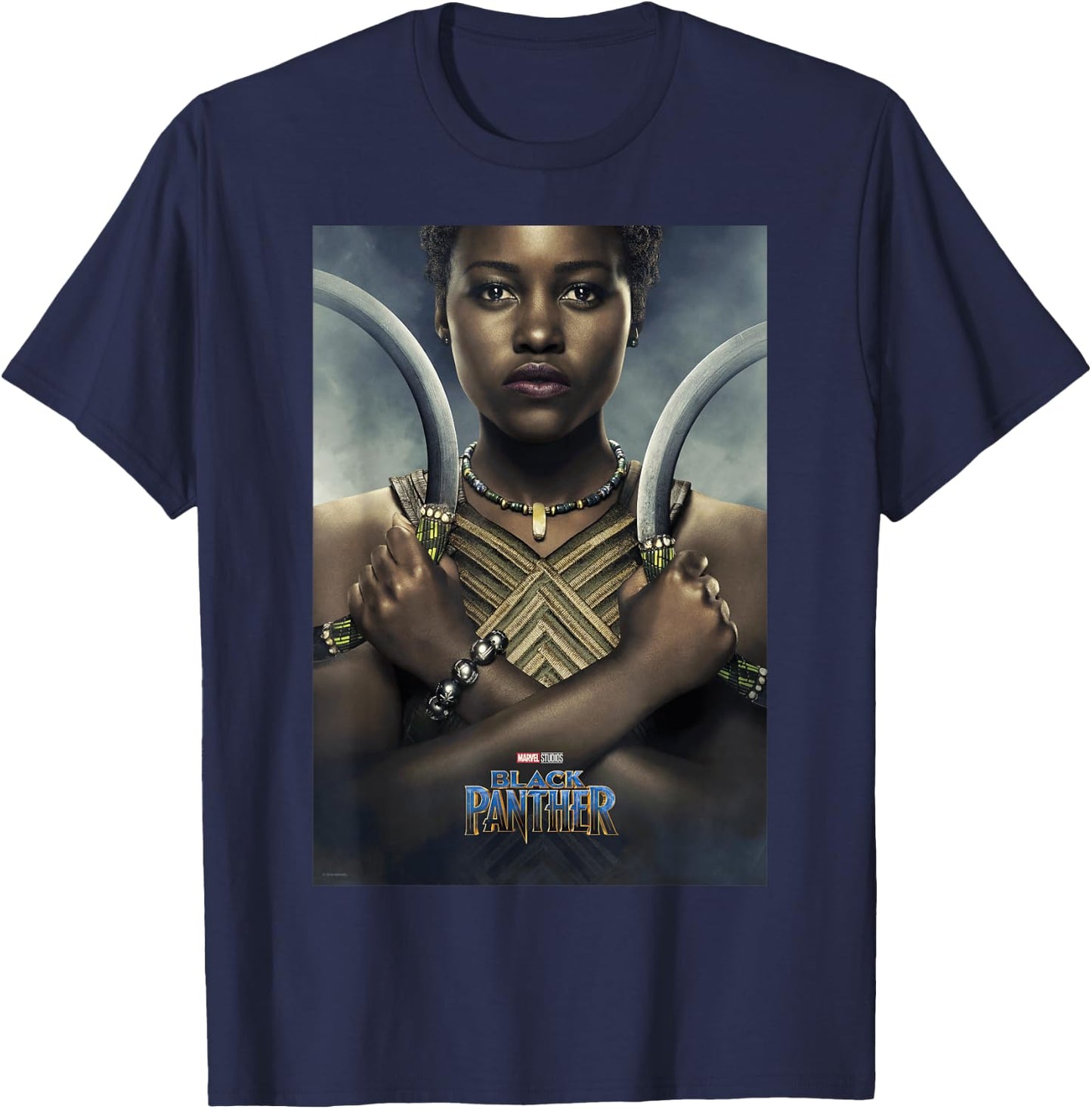 Marvel Black Panther Avengers Nakia Poster Graphic T-Shirt - T-Shirt | Navy