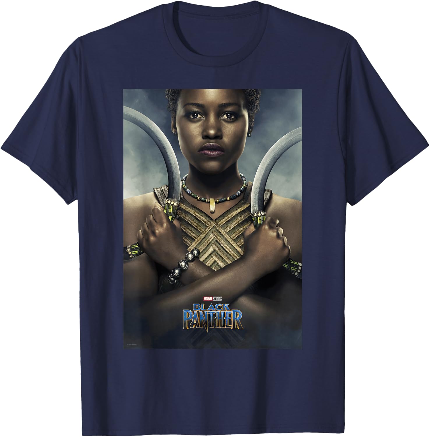 Marvel Black Panther Avengers Nakia Poster Graphic T-Shirt - T-Shirt | Navy