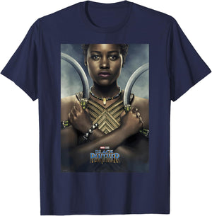 Marvel Black Panther Avengers Nakia Poster Graphic T-Shirt - T-Shirt | Navy