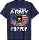 I'm A Proud Army Pop Pop With American Flag Veteran Gift T-Shirt - T-Shirt | Navy