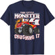 4th Birthday Kids This Little Monster Truck T-Shirt - T-Shirt | Navy