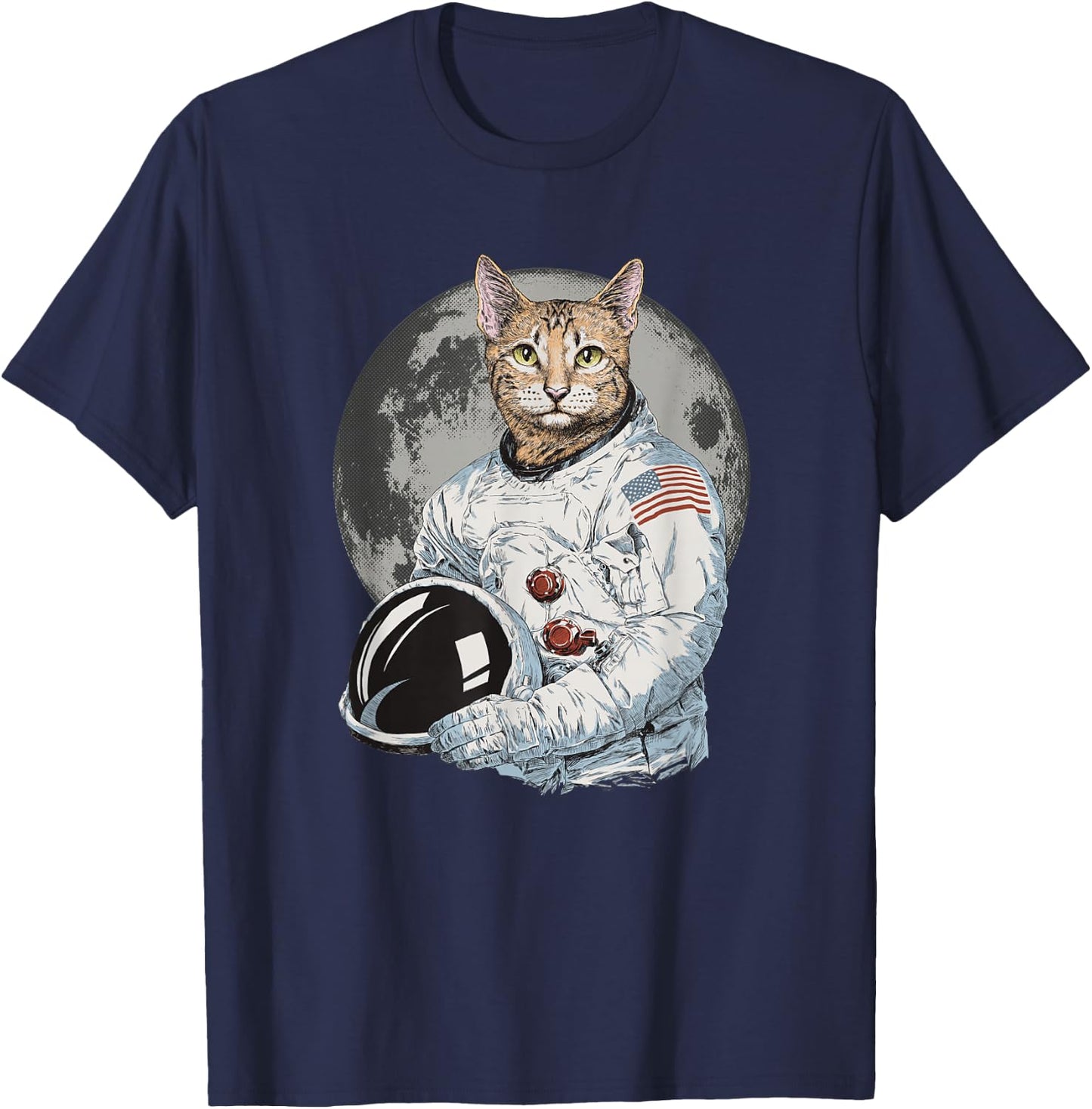 Galaxy Cat Co Cat In Astronaut Suit Funny Gift T-Shirt - T-Shirt | Navy