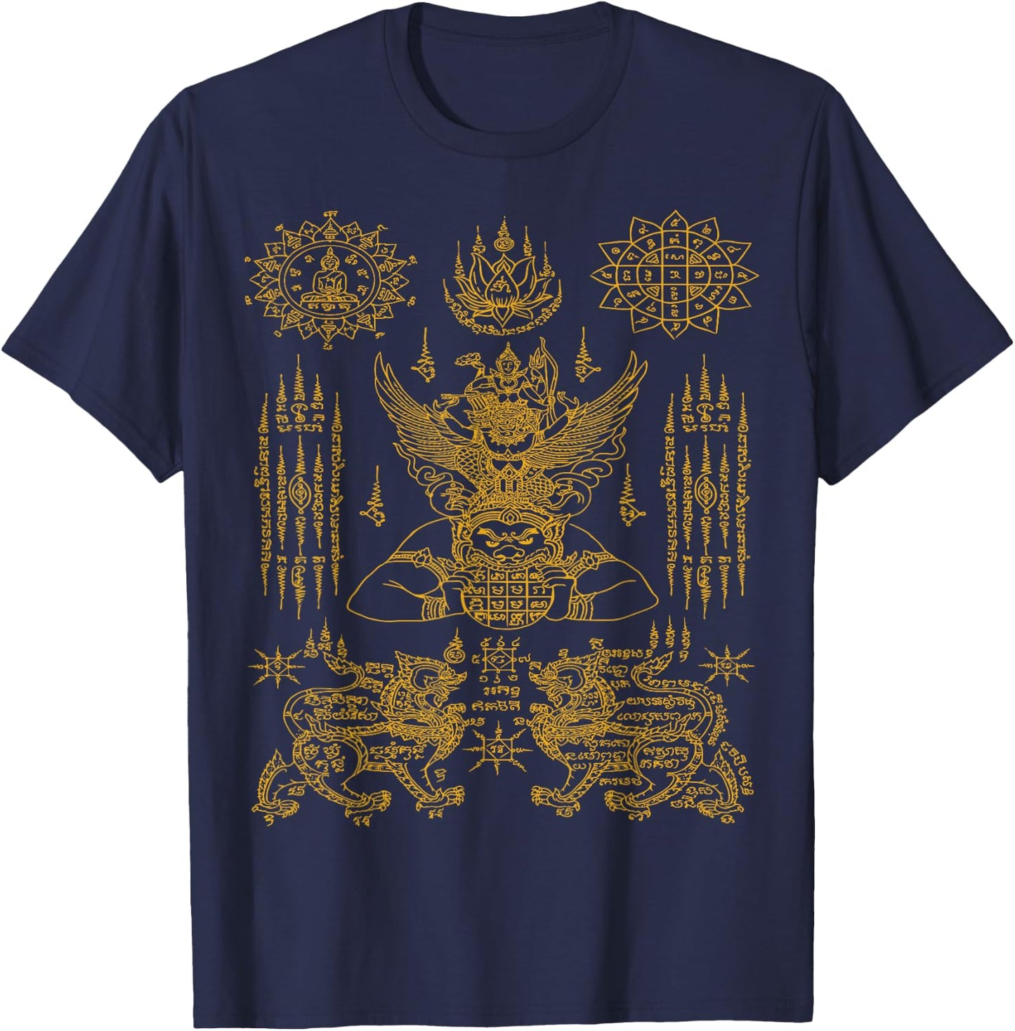 Thailand Sak Yant Tattoo Magical Thai Tattoos Thailand Gift T-Shirt - T-Shirt | Navy