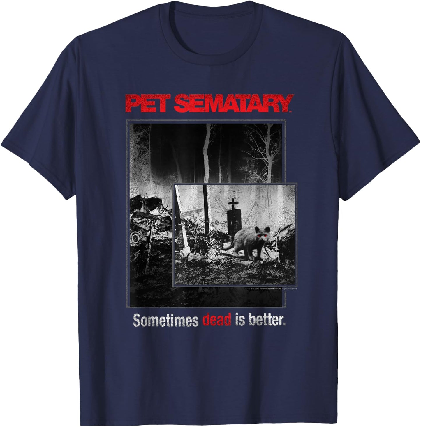 Pet Semetary Cat Poster T-Shirt - T-Shirt | Navy