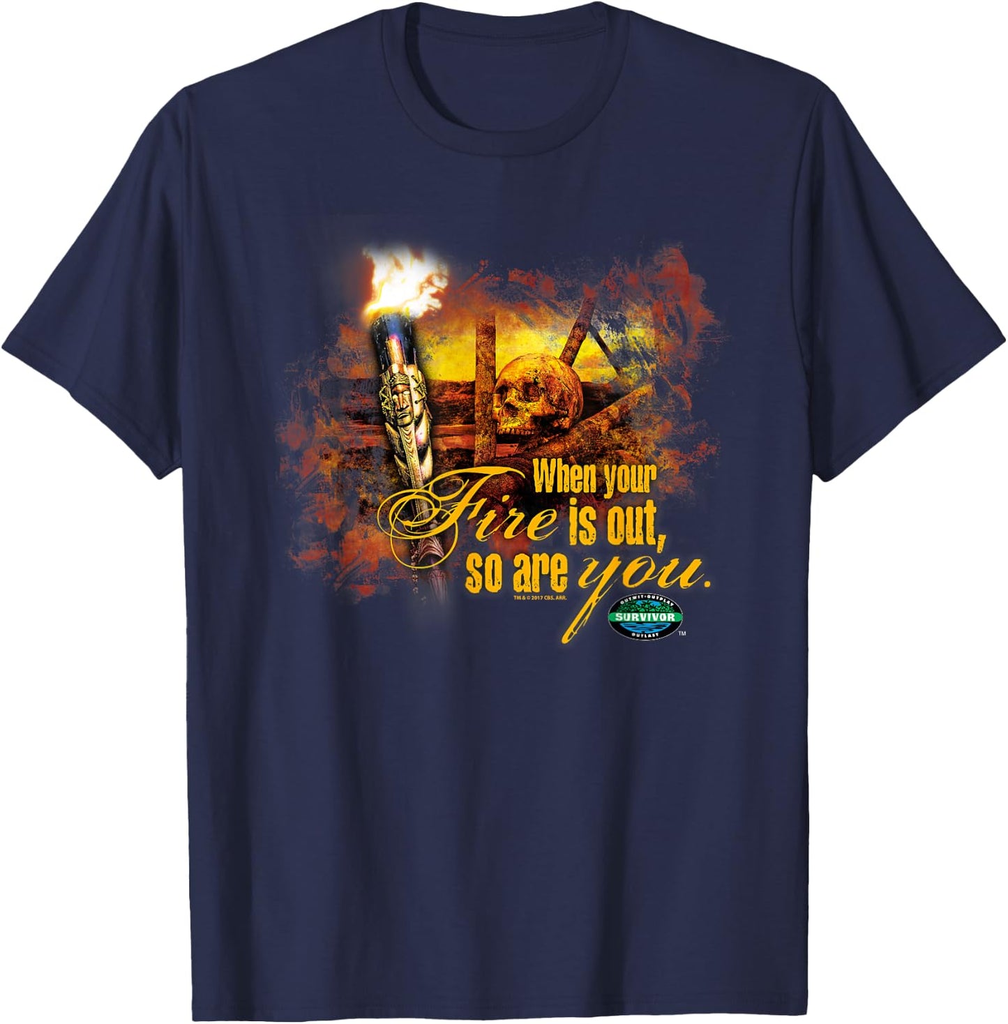 Survivor Fires Out T-Shirt - T-Shirt | Navy