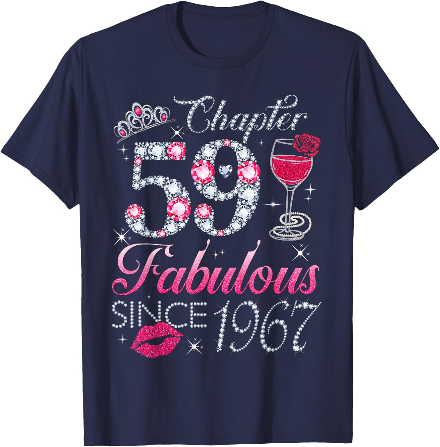 Chapter 59 Fabulous Since 1967 59Th Birthday Gift T-Shirt - T-Shirt | Navy