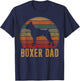 Retro Boxer Dad Gift Dog Owner Pet Boxer Father T-Shirt - T-Shirt | Navy