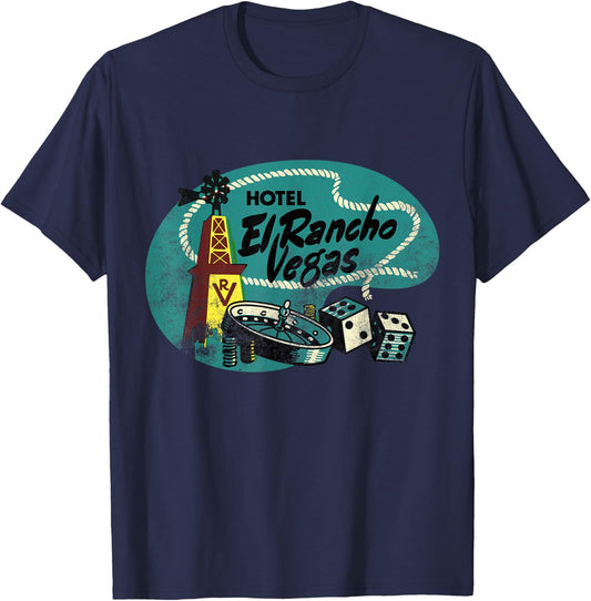 Vintage El Rancho Hotel and Casino Las Vegas T-Shirt - T-Shirt | Navy