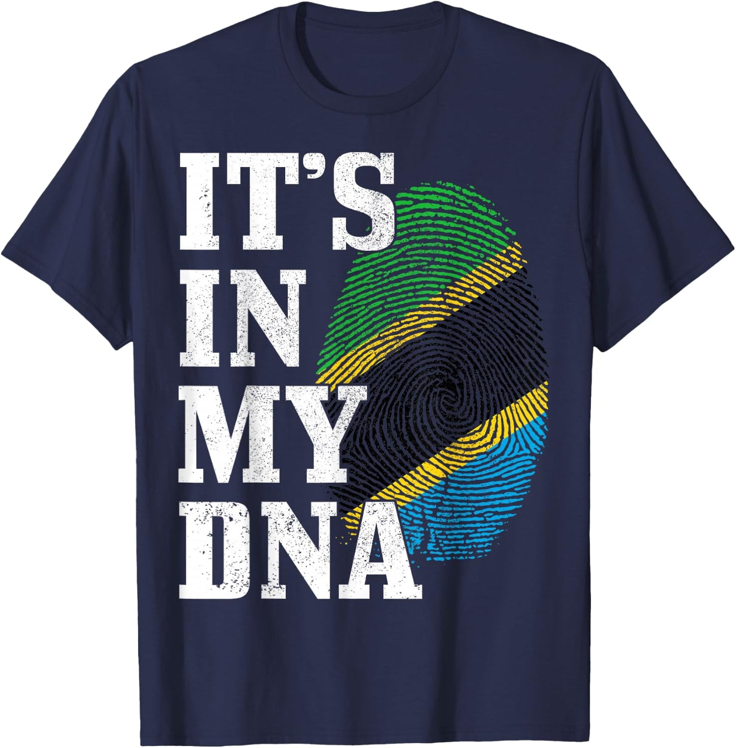 Tanzania It's In My DNA Tanzanian Flag Pride Roots T-Shirt - T-Shirt | Navy