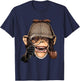 Chimpanzee Detective Great Ape Chimp Primate Animal Lover T-Shirt - T-Shirt | Navy