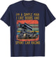 I'm A Simple Man I Like Boobs and Sprint Car Racing T-Shirt - T-Shirt | Navy