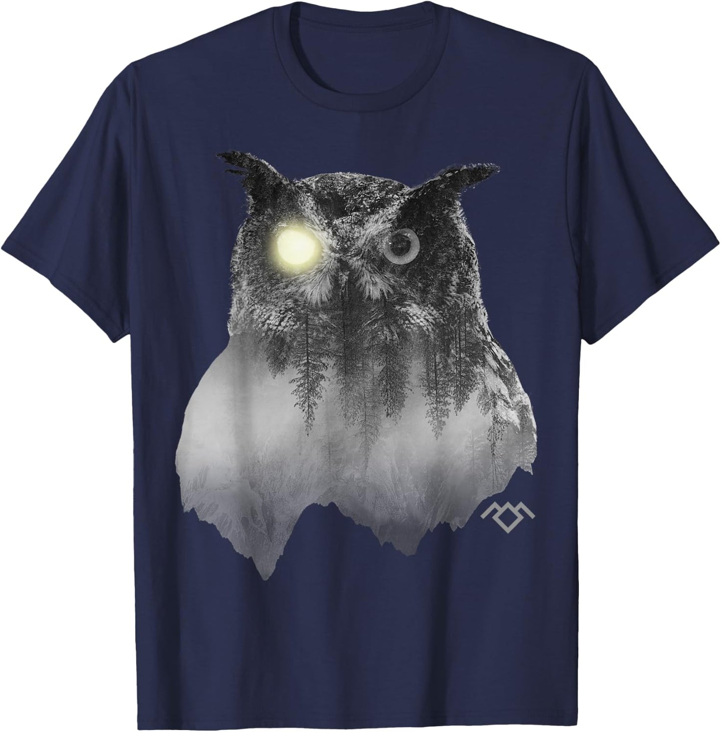 Twin Peaks Spirit Owl Moon Light Graphic T-Shirt - T-Shirt | Navy