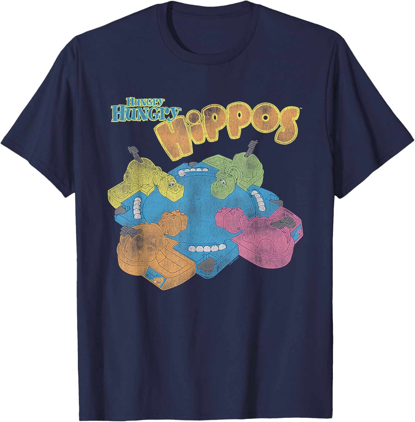 Hungry Hungry Hippos Time to Play T-Shirt - T-Shirt | Navy
