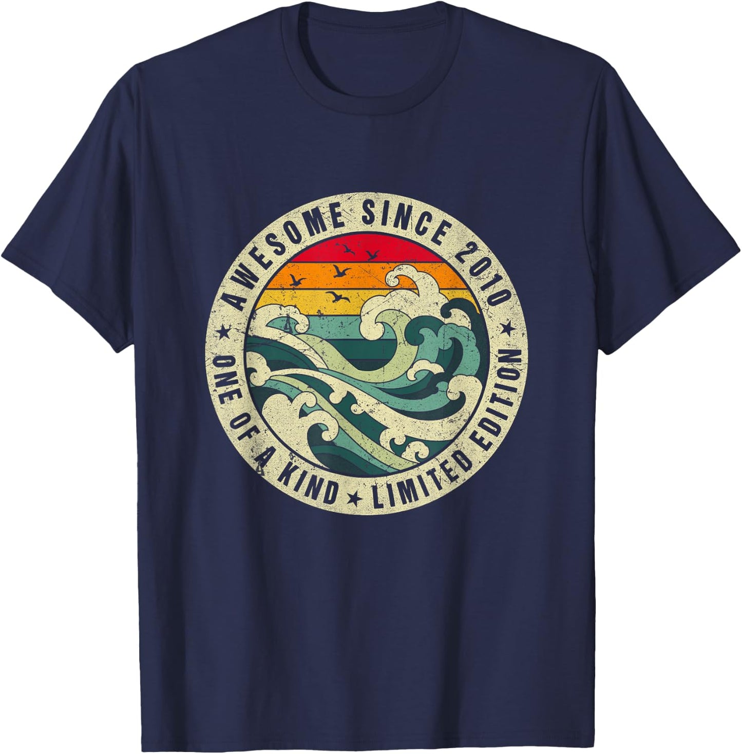 BORN 12 Year Old Limited Edition Retro - Black, Small - -Kids, Kids, Retro, Party T-Shirt - T-Shirt | Navy