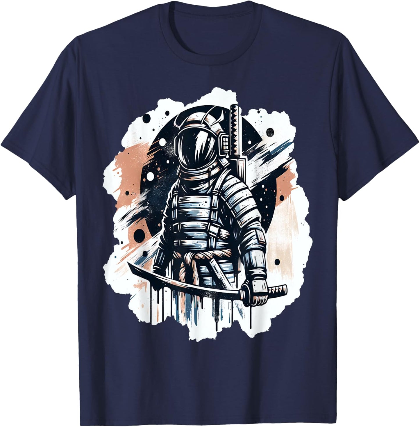 Samurai Astronaut Galaxy Warrior Costume T-Shirt - T-Shirt | Navy
