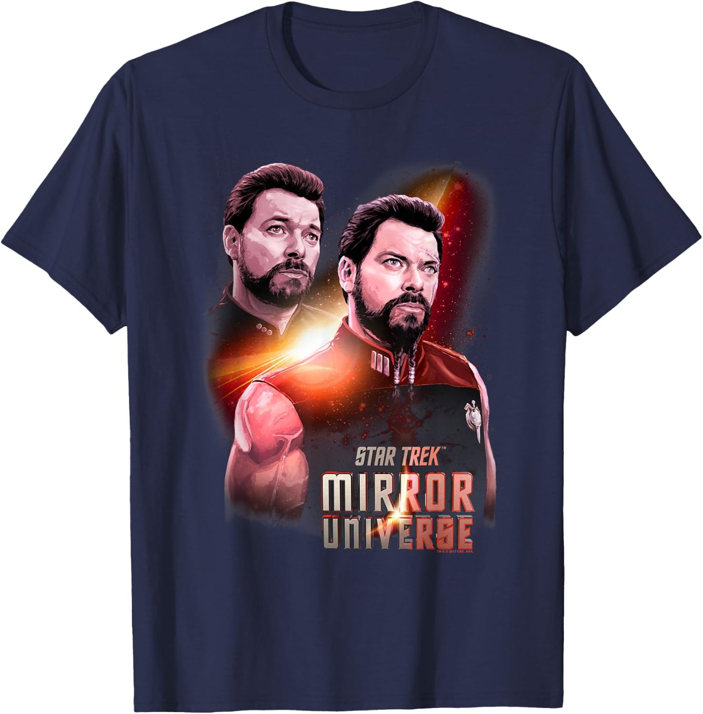 Star Trek Mirror Riker T-Shirt - T-Shirt | Navy