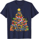 Dachshund Christmas Tree Dog Santa Xmas Boys Girls Dogmas T-Shirt - T-Shirt | Navy